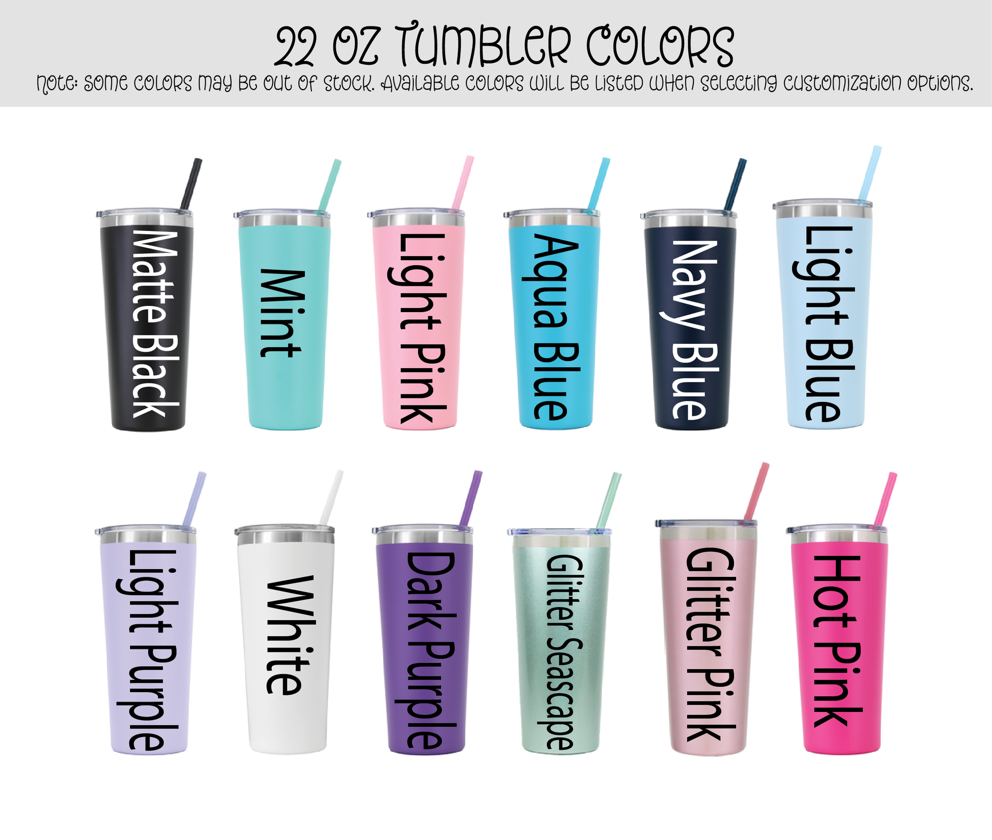 4 Blank Tumblers Venti 22oz Colored Pastel Acrylic Matte 