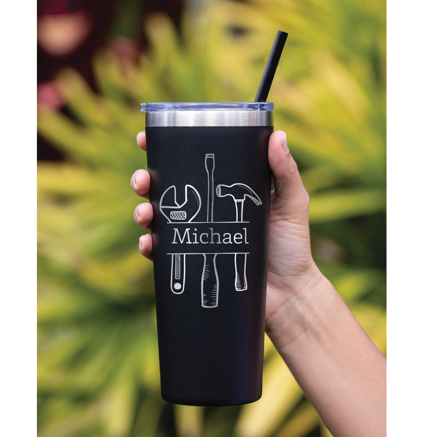 22 oz Personalized Mechanic Tumbler - Laser Engraved