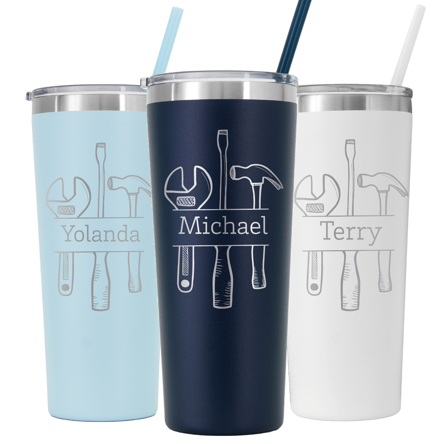 22 oz Personalized Mechanic Tumbler - Laser Engraved