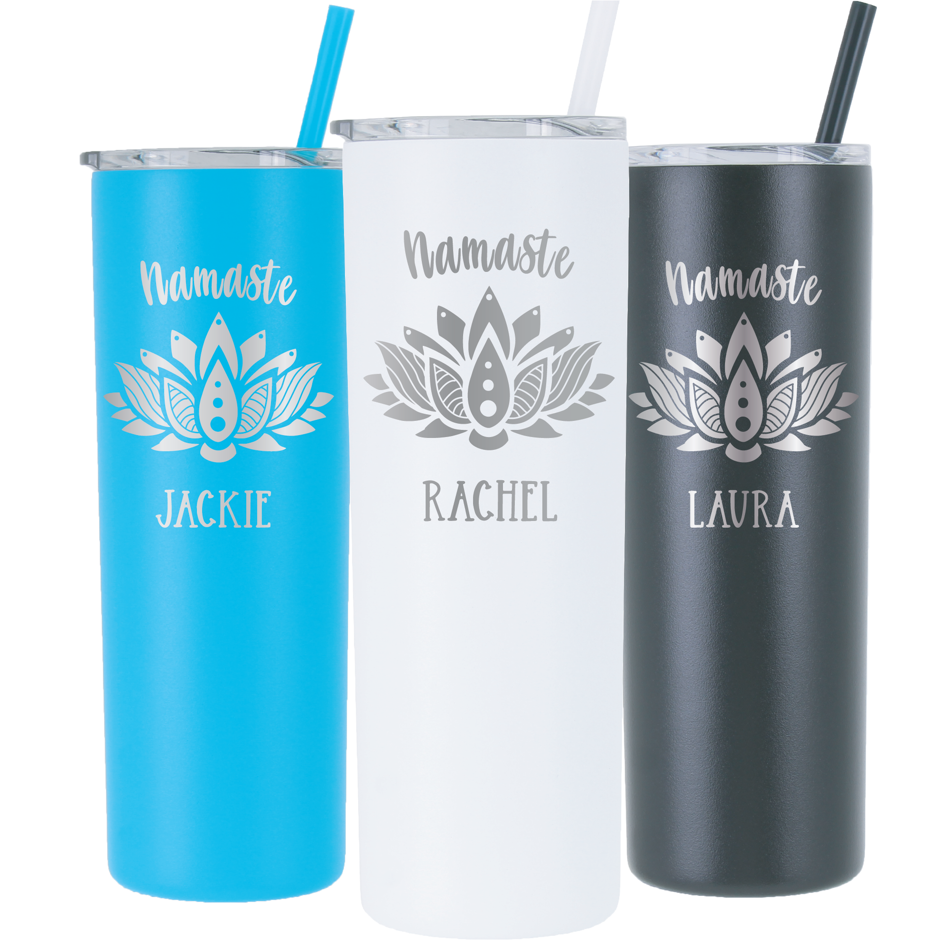 Customized Name Yoga Gives You Superpower Tumbler Cup, Laser Engraved  Double Insulated Travel Mug Gift For Him, Her, Men, Women, Yoga Lovers