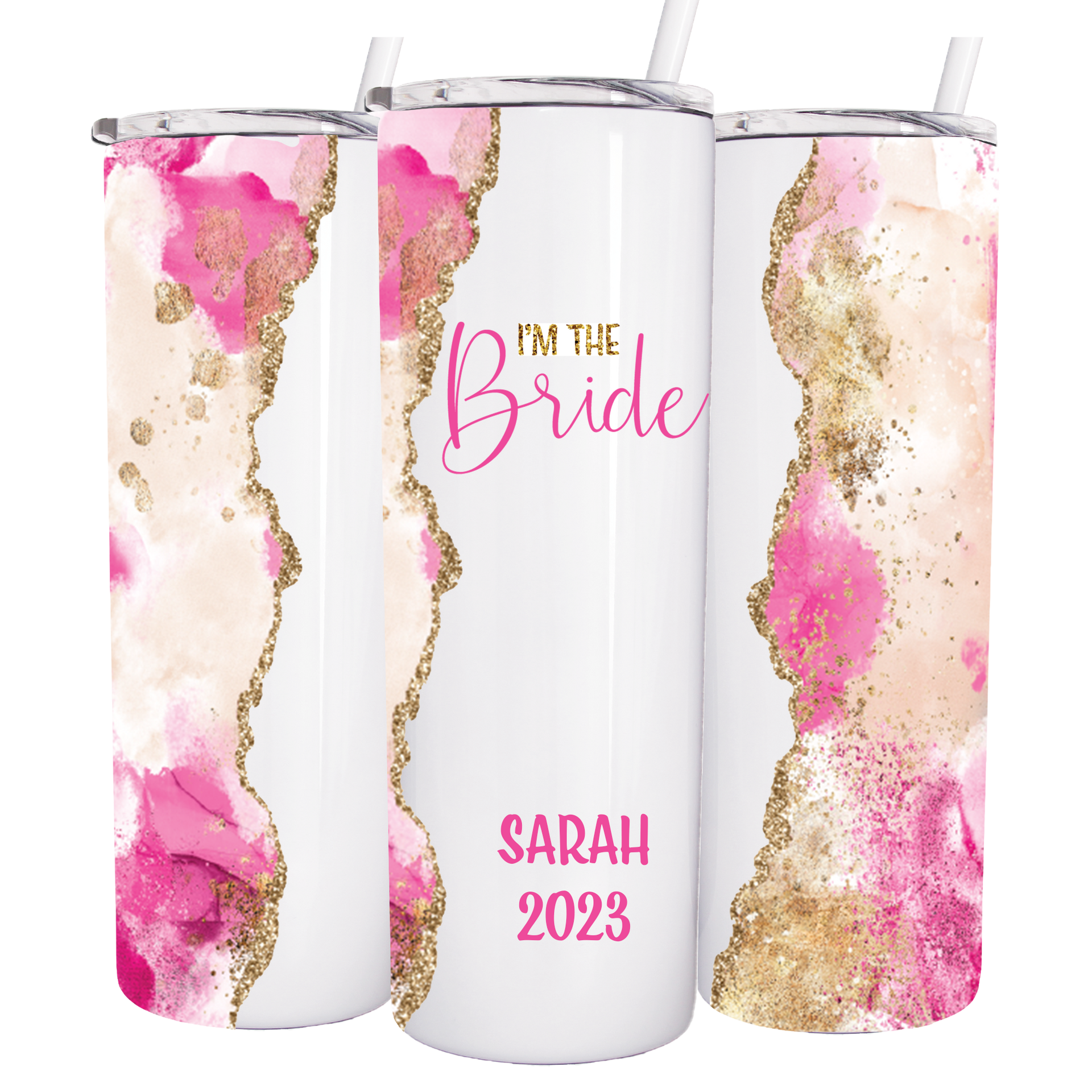 Yaomiao 8 Pcs Bride Tumblers 20oz Bachelorette size approx. 20 oz