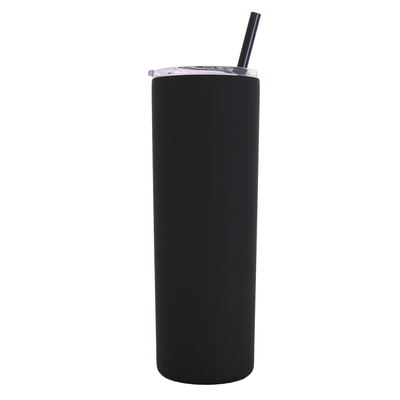 Personalized Skinny Tumbler with Lid and Straw, 16 oz Matte Black Acry –  Simply Stained Shop