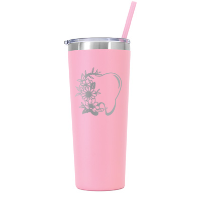 Pink Vacuum Insulated Coffee Mug with Handle 12-Oz. - Personalization  Available